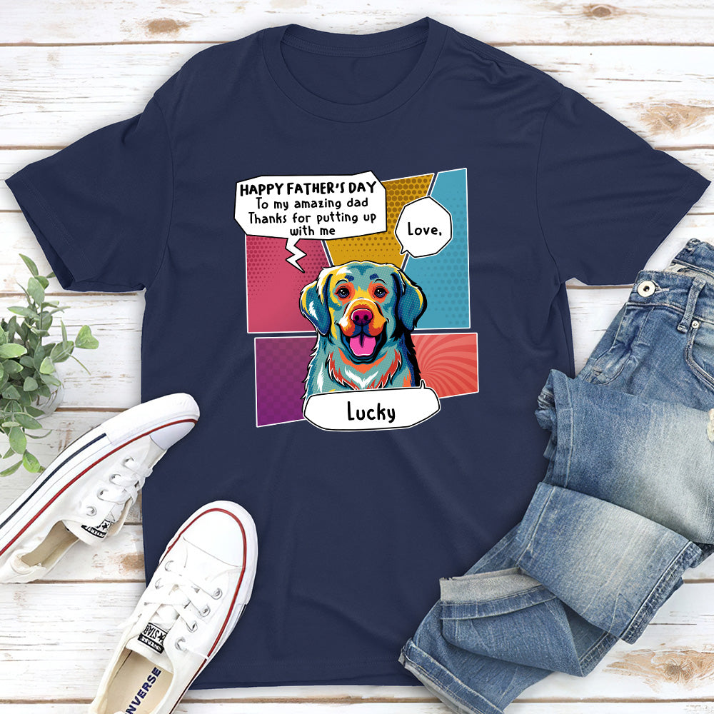 Amazing Pop Art Personalized Custom Premium T-shirt for Dad