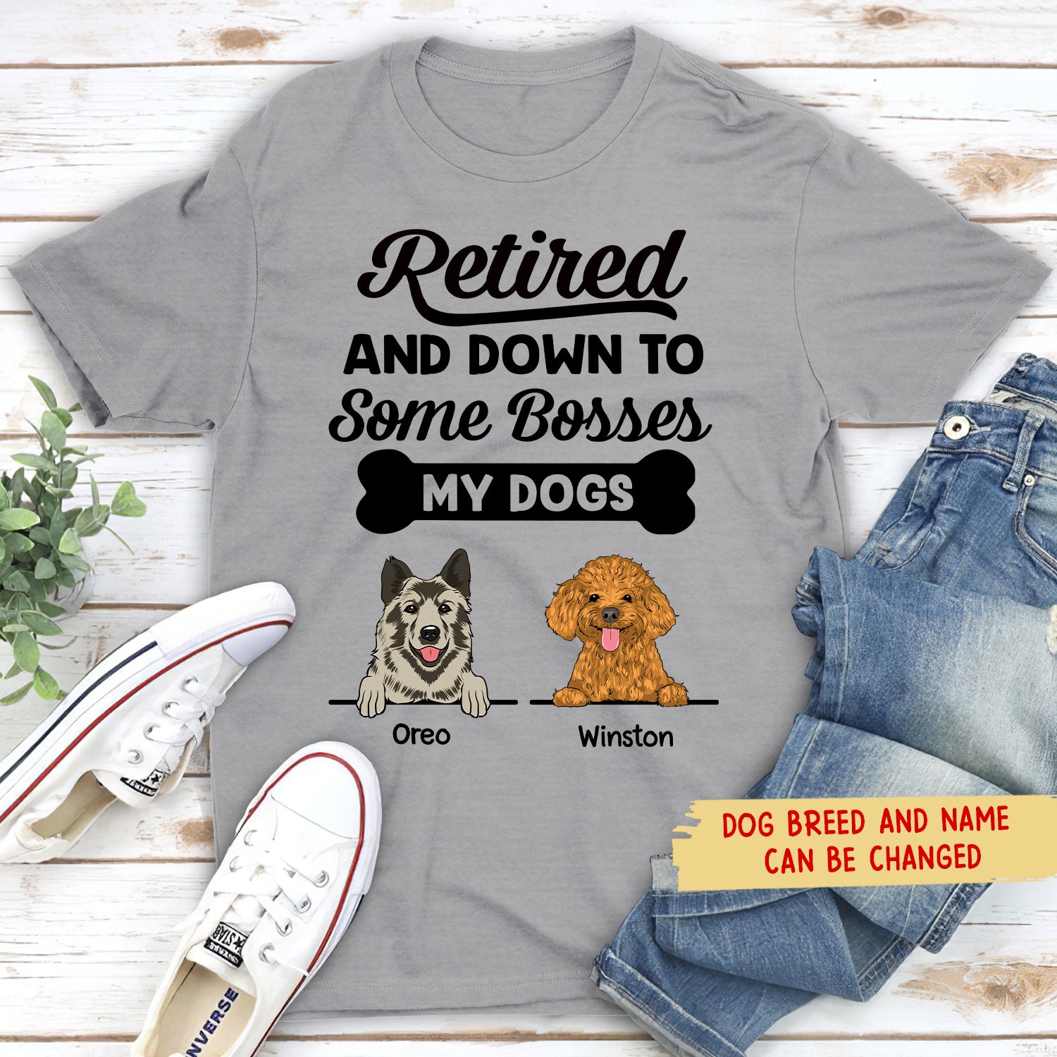 Personalized Retired Down To My Dog Unisex T-shirt - Ideal Gift for Pet Lovers