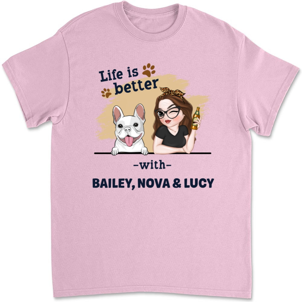 Better Dog Mom - Personalized Unisex Custom T-Shirt for Pet Lovers