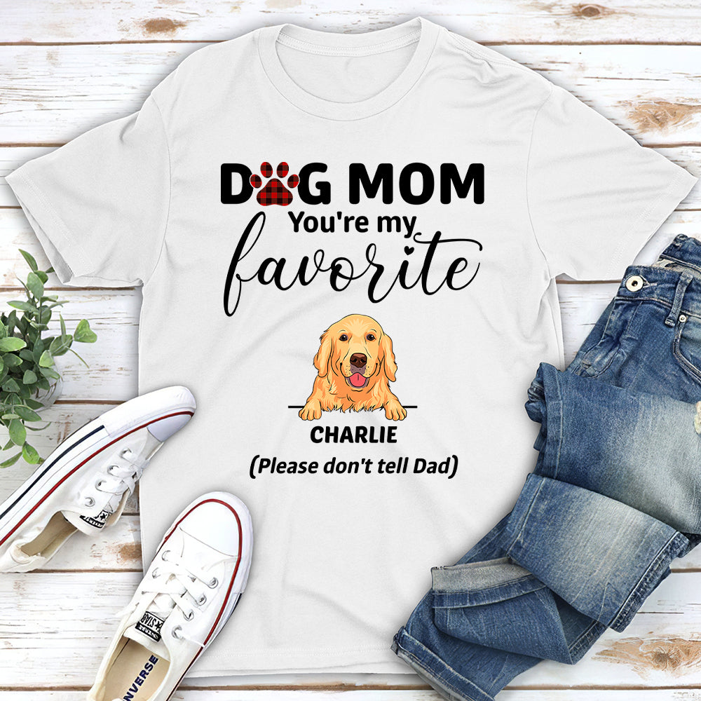 Personalized Custom Unisex 'Mom, My Favorite' T-shirt - Ideal Gift for Pet Lovers