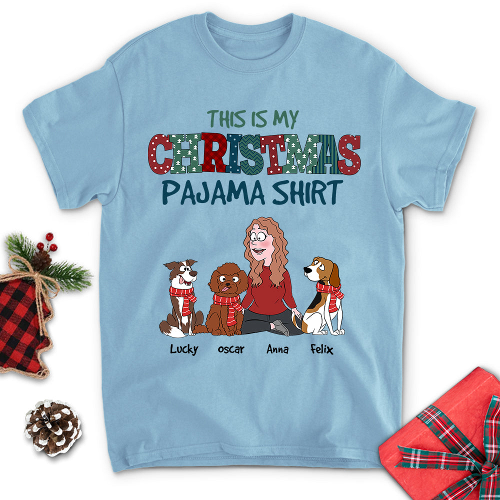 Personalized Custom Unisex Cartoon Pajama T-shirt - Ideal Gift for Pet Lovers