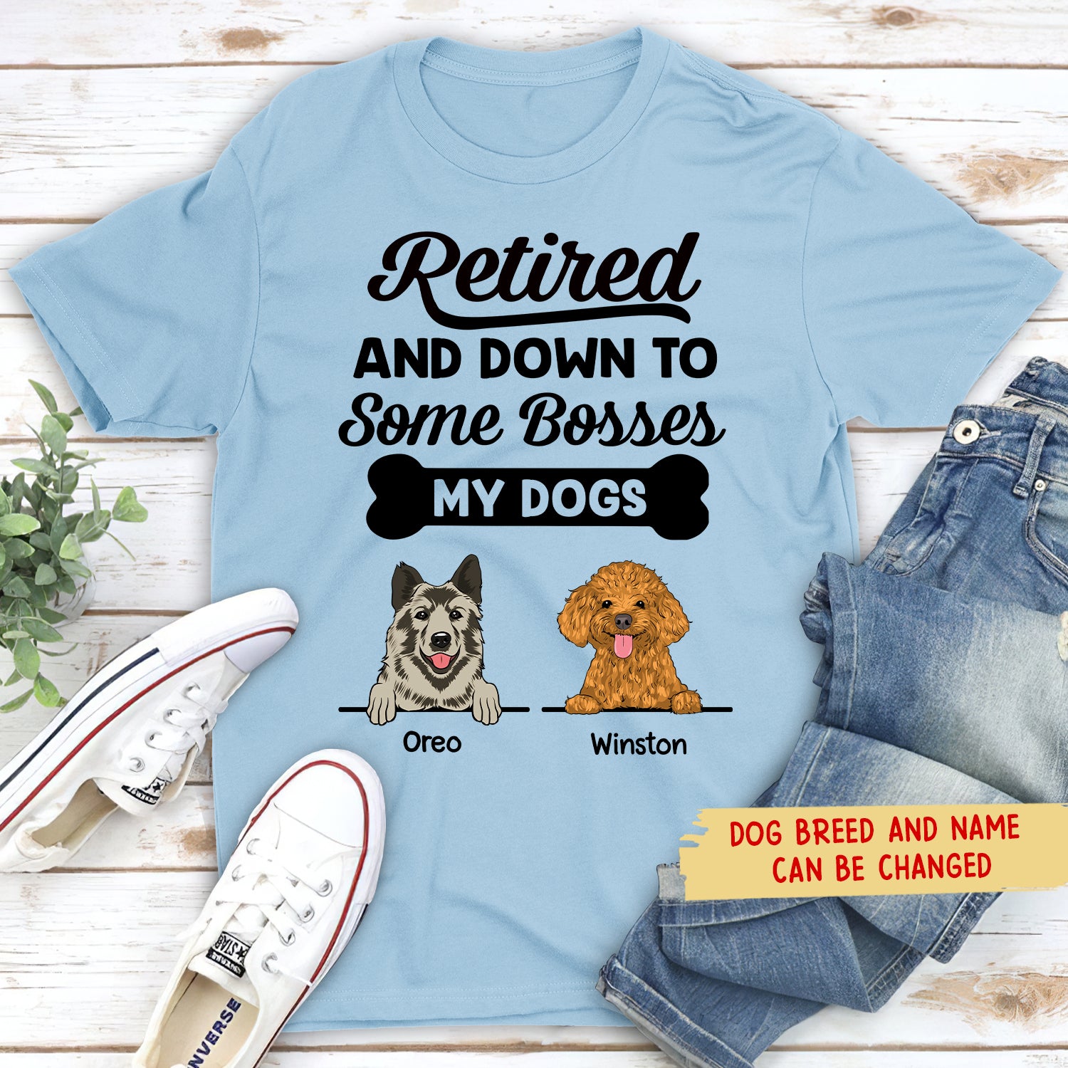Personalized Retired Down To My Dog Unisex T-shirt - Ideal Gift for Pet Lovers