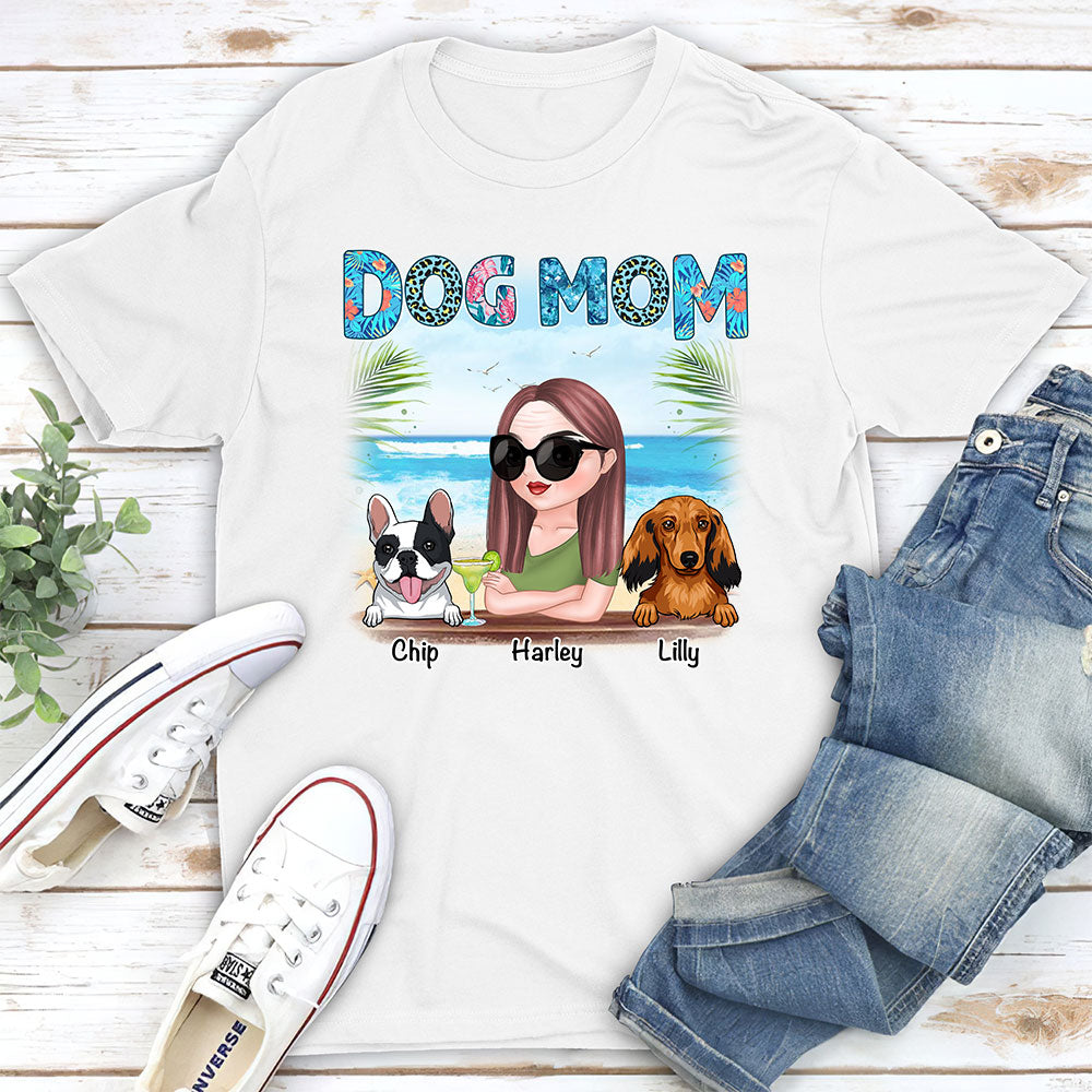 Customizable Dog Mom Summer Unisex T-shirt - Ideal Gift for Pet Lovers