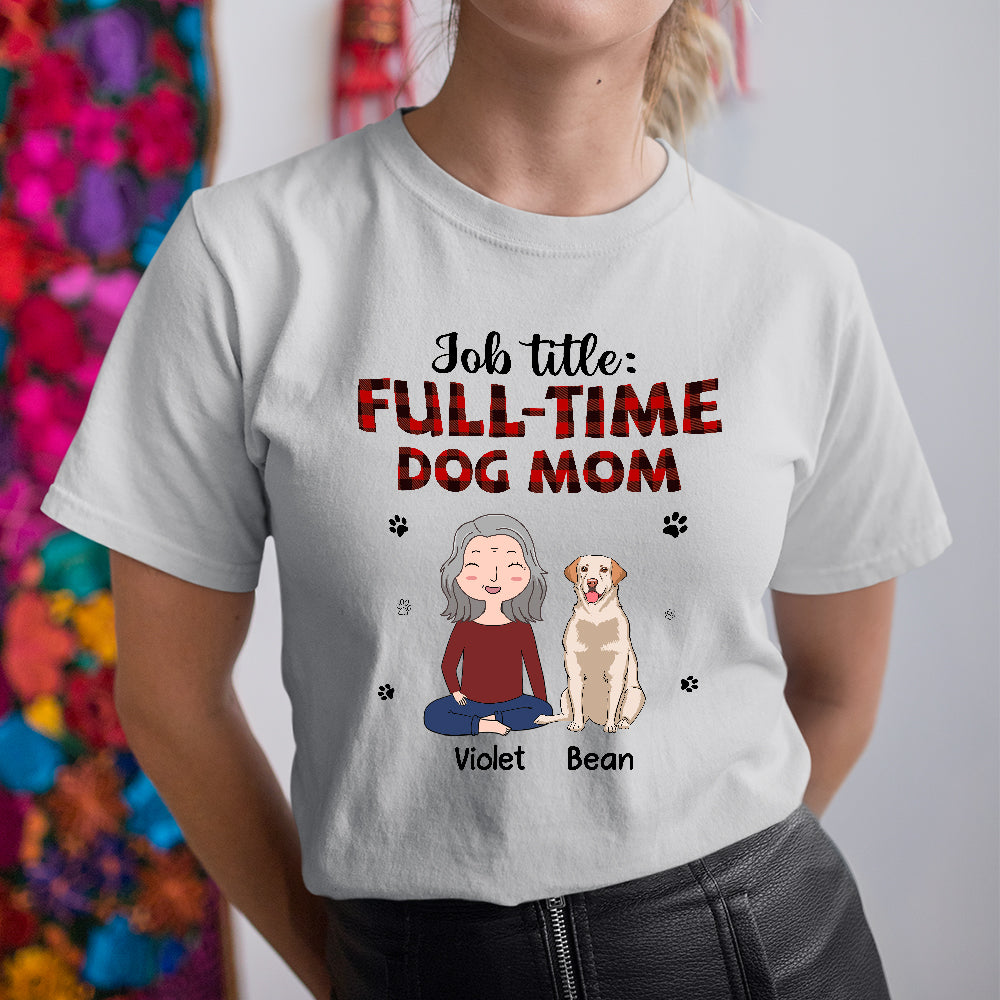 Personalized Full-Time Dog Mom Unisex T-shirt - Ideal Gift for Pet Lovers