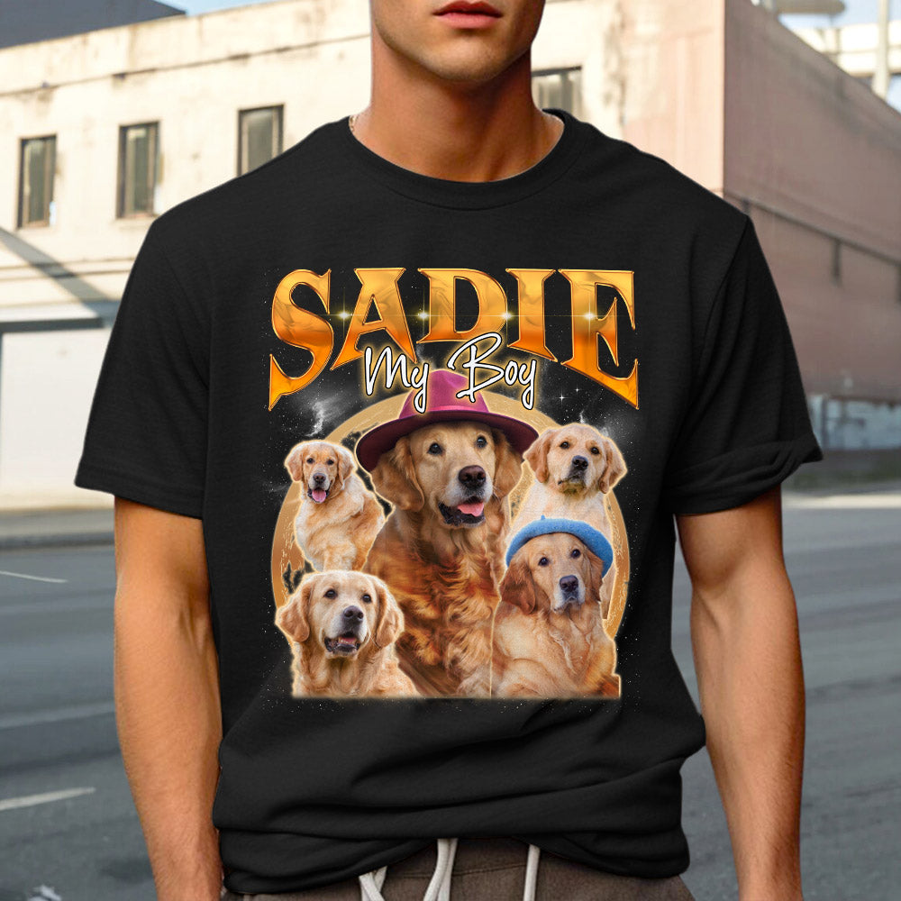 Custom Pet Face Vintage Edition 9 - Premium Personalized T - shirt for Pet Lovers