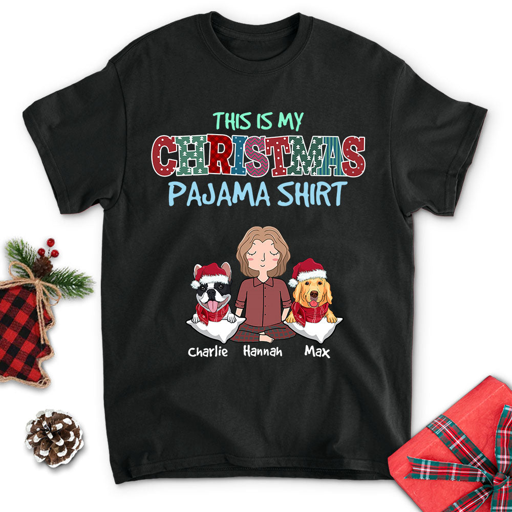 Personalized Custom Unisex Dark Christmas Pajama T-shirt