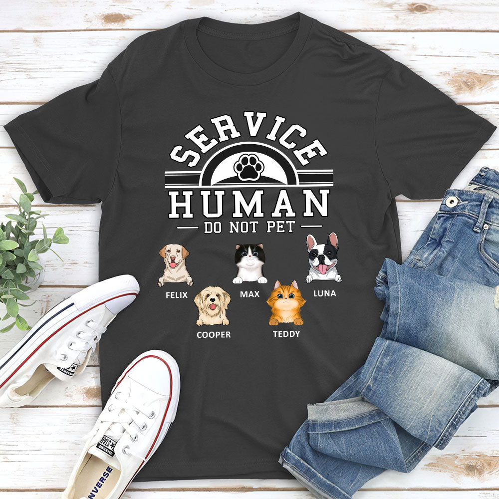 Personalized Custom Pet Service Human Logo Premium T - shirt: Ideal Gift for Pet Lovers