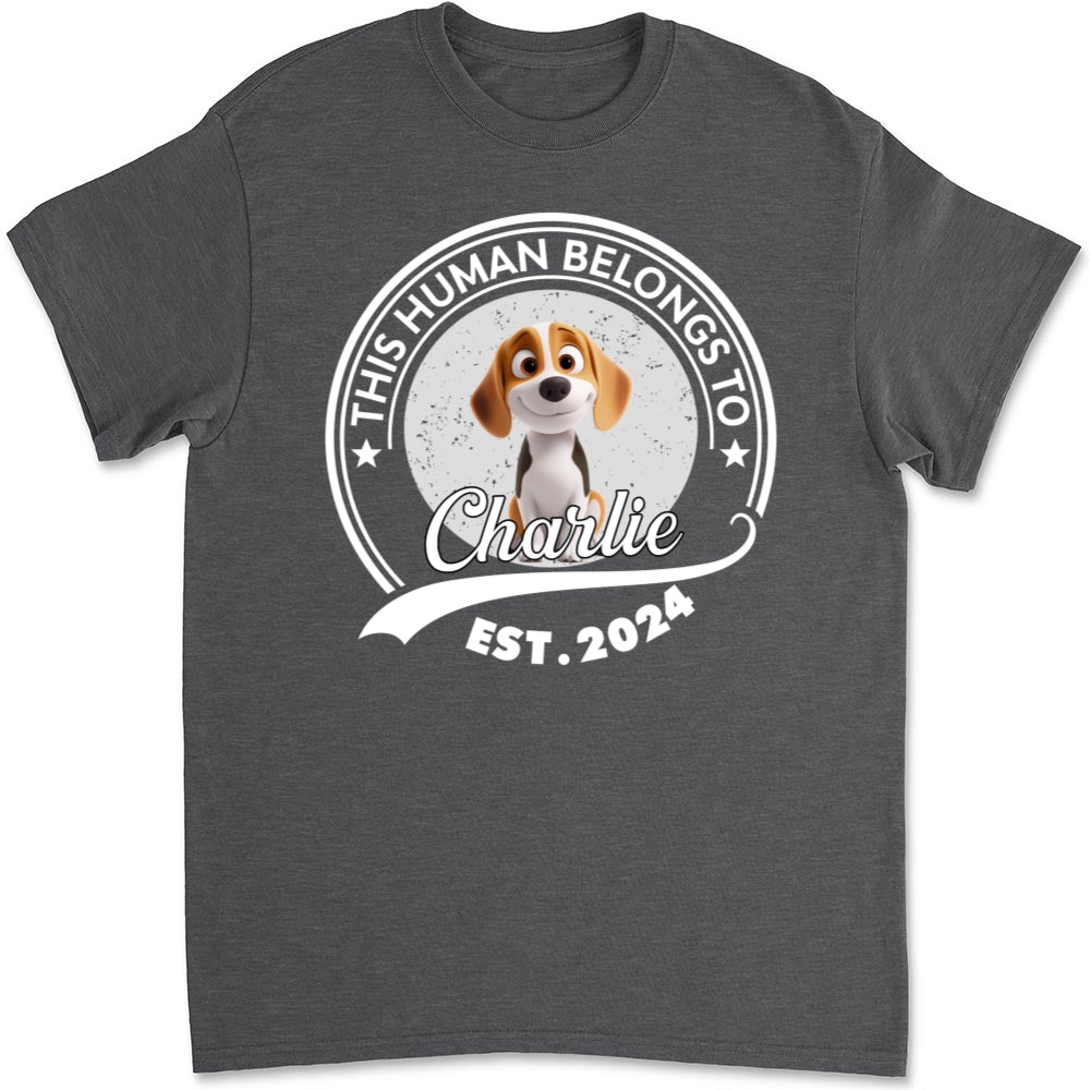 Personalized Human-Dog Cartoon Unisex T-shirt - Ideal Gift for Pet Lovers