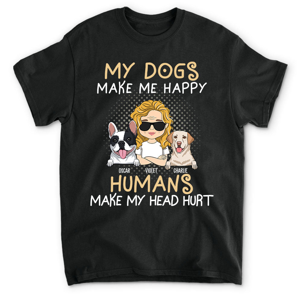Personalized Custom Unisex 'My Dog Vs Humans' T-shirt - Ideal Gift for Pet Lovers