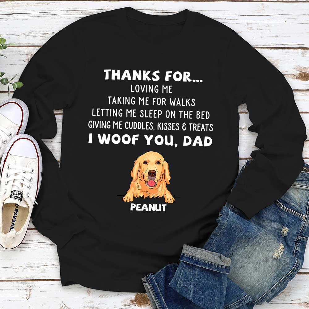 Personalized Custom Long Sleeve Dog Appreciation T-shirt