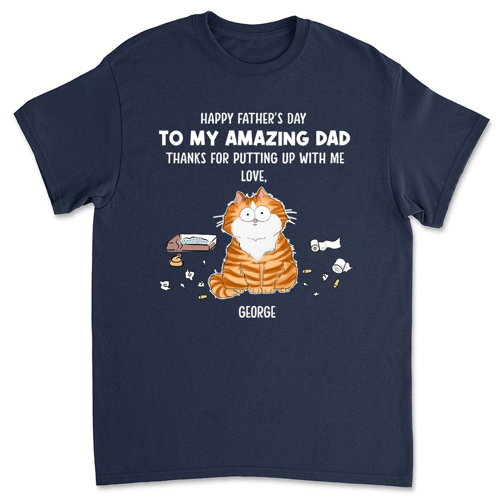 Personalized Cat-themed Unisex T-shirt: A Perfect Gift for Dad and Pet Lovers