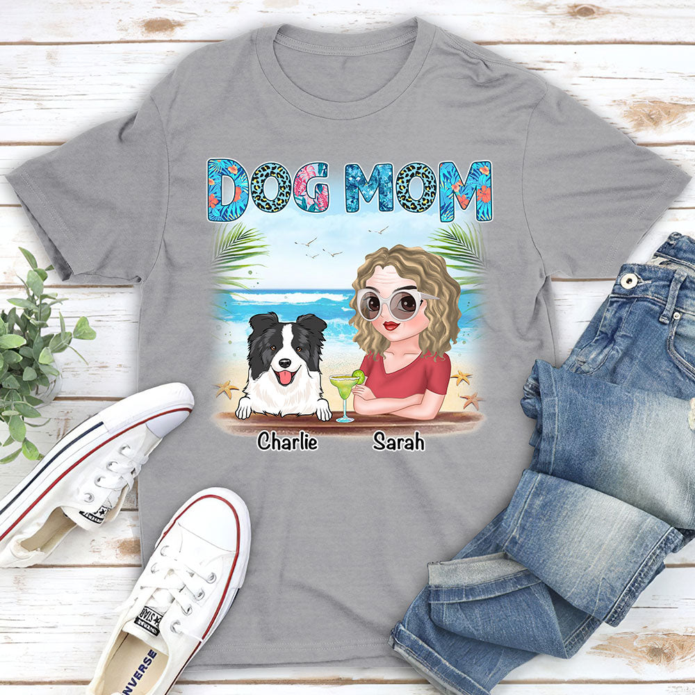 Customizable Dog Mom Summer Unisex T-shirt - Ideal Gift for Pet Lovers