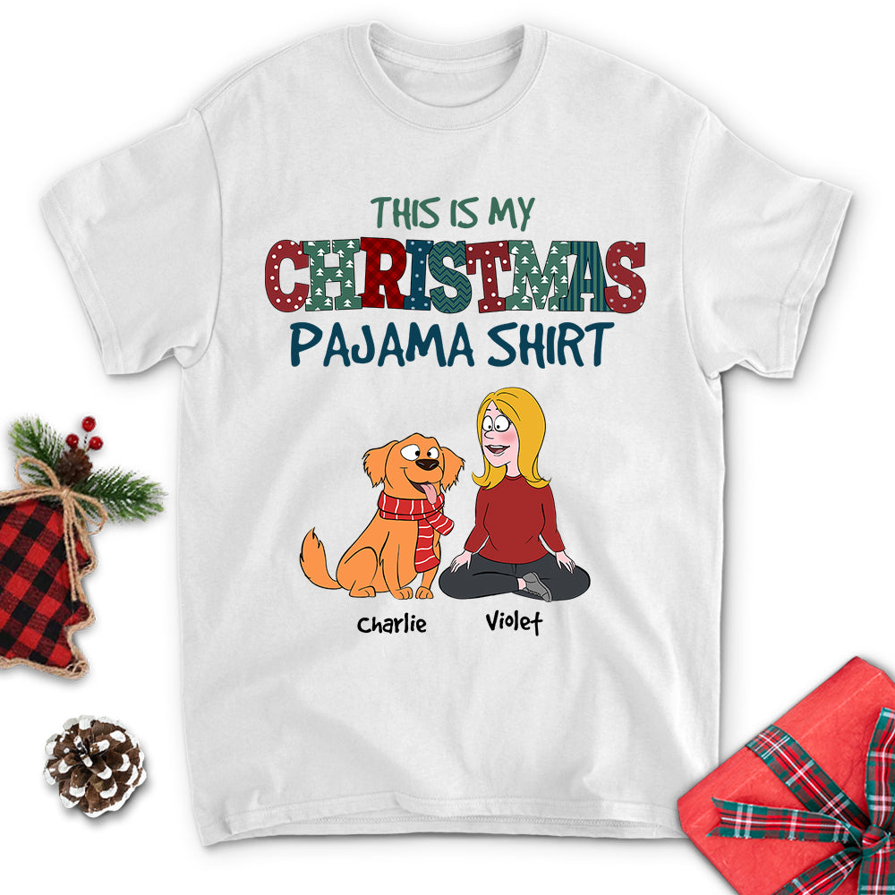 Personalized Custom Unisex Cartoon Pajama T-shirt - Ideal Gift for Pet Lovers