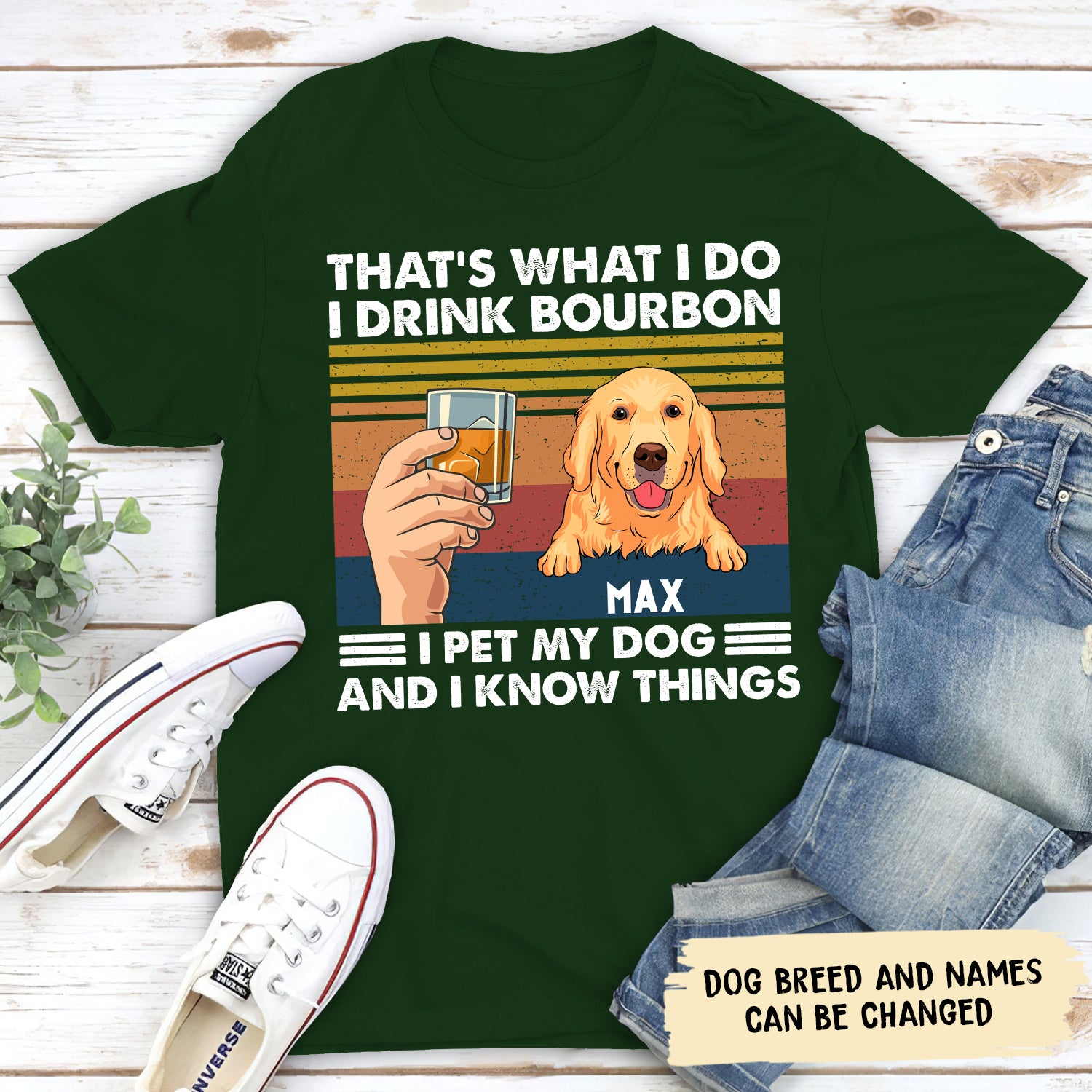 Personalized Unisex Drink and Pet Dog T-shirt - Ideal Gift for Pet Lovers