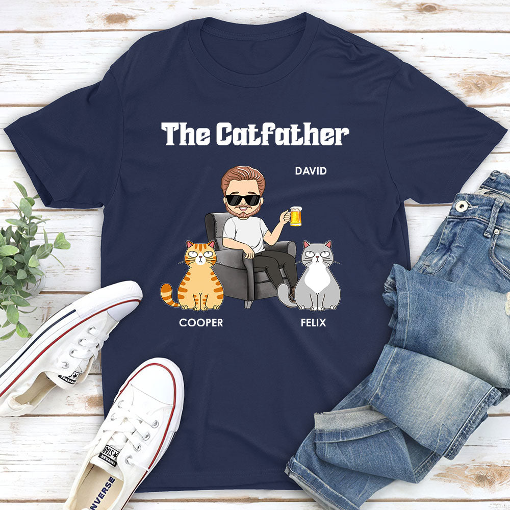 The Catfather - Customizable Fluorescent Personalized T-shirt for Pet Lovers