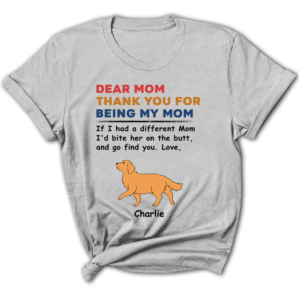 Customizable Personalized Women's 'Dogs Bite Butt' T-shirt - Ideal Gift for Pet Lovers
