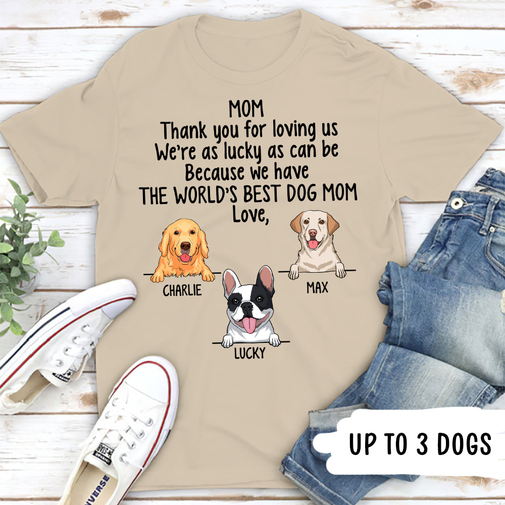 World's Top Personalized Custom Unisex Dog Mom T-shirt