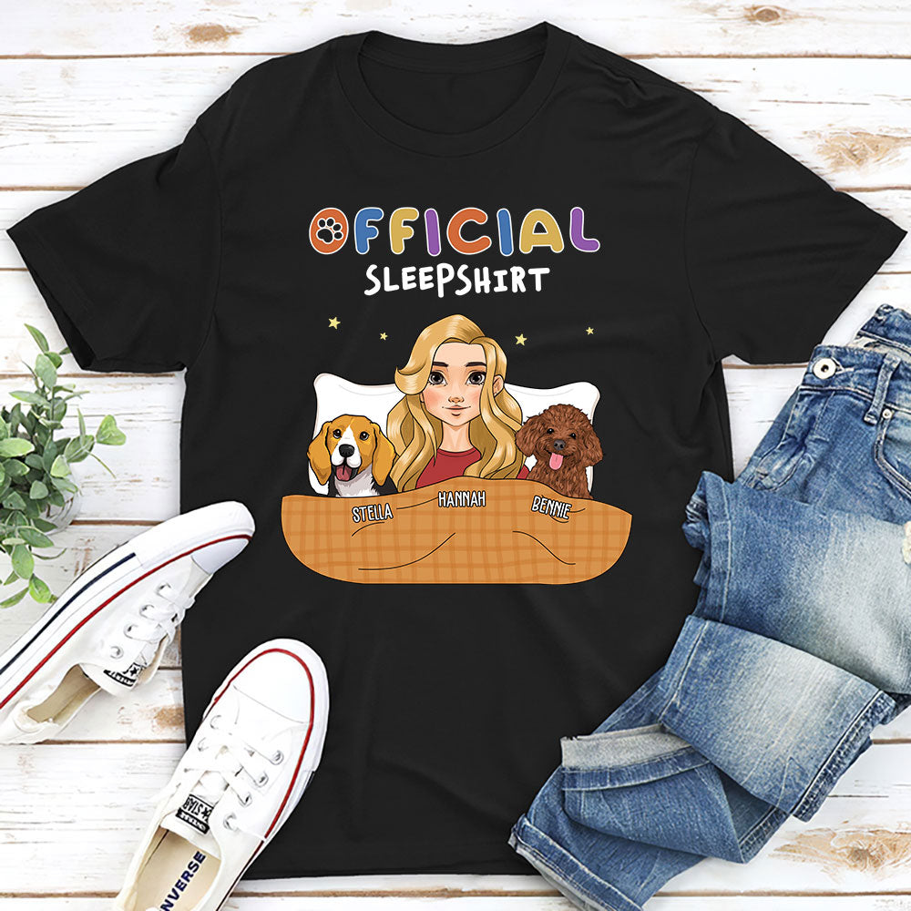 Customizable Unisex Official Sleeping T-Shirt - Ideal Gift for Pet Lovers