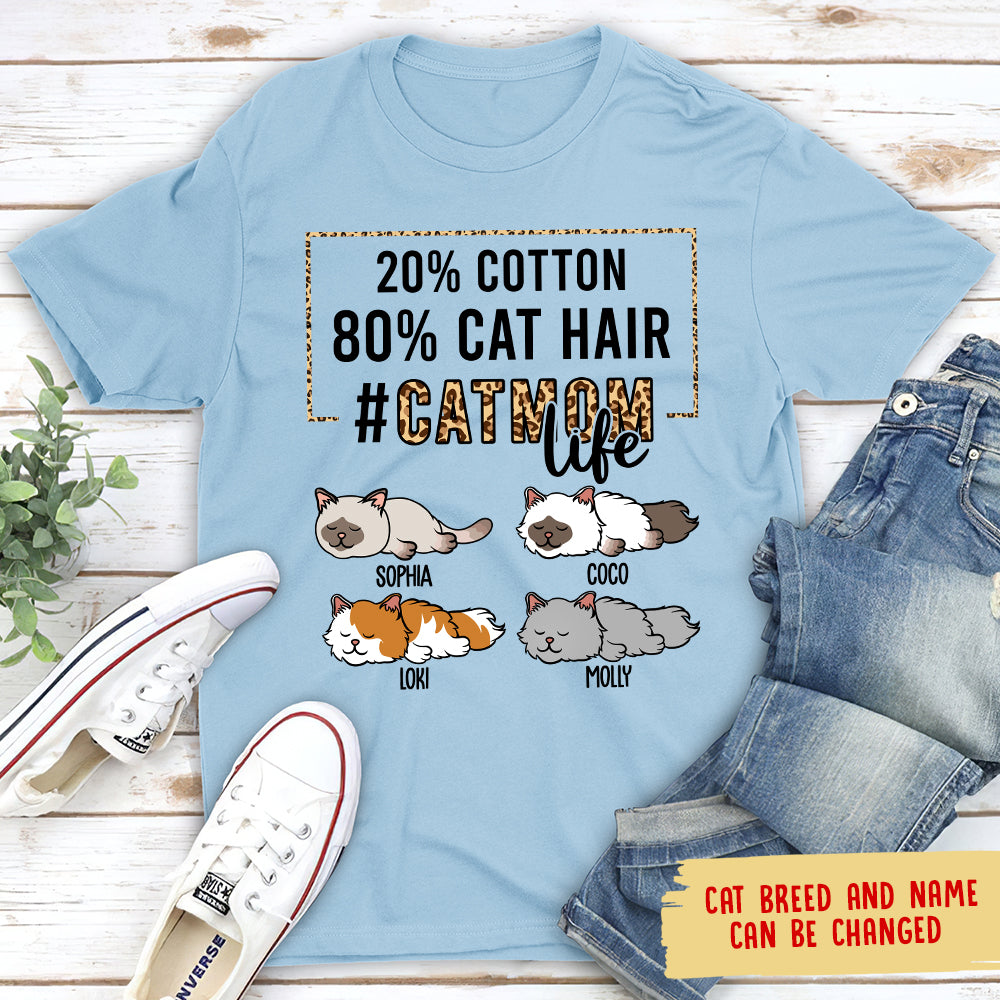 Personalized Unisex Cat Mom Life T-shirt - Ideal Gift for Pet Lovers