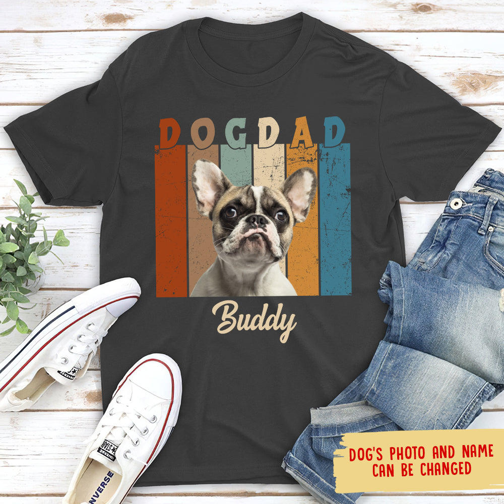 Retro Personalized Custom Unisex Dog Mom/Dad T-shirt - Ideal Gift for Pet Lovers