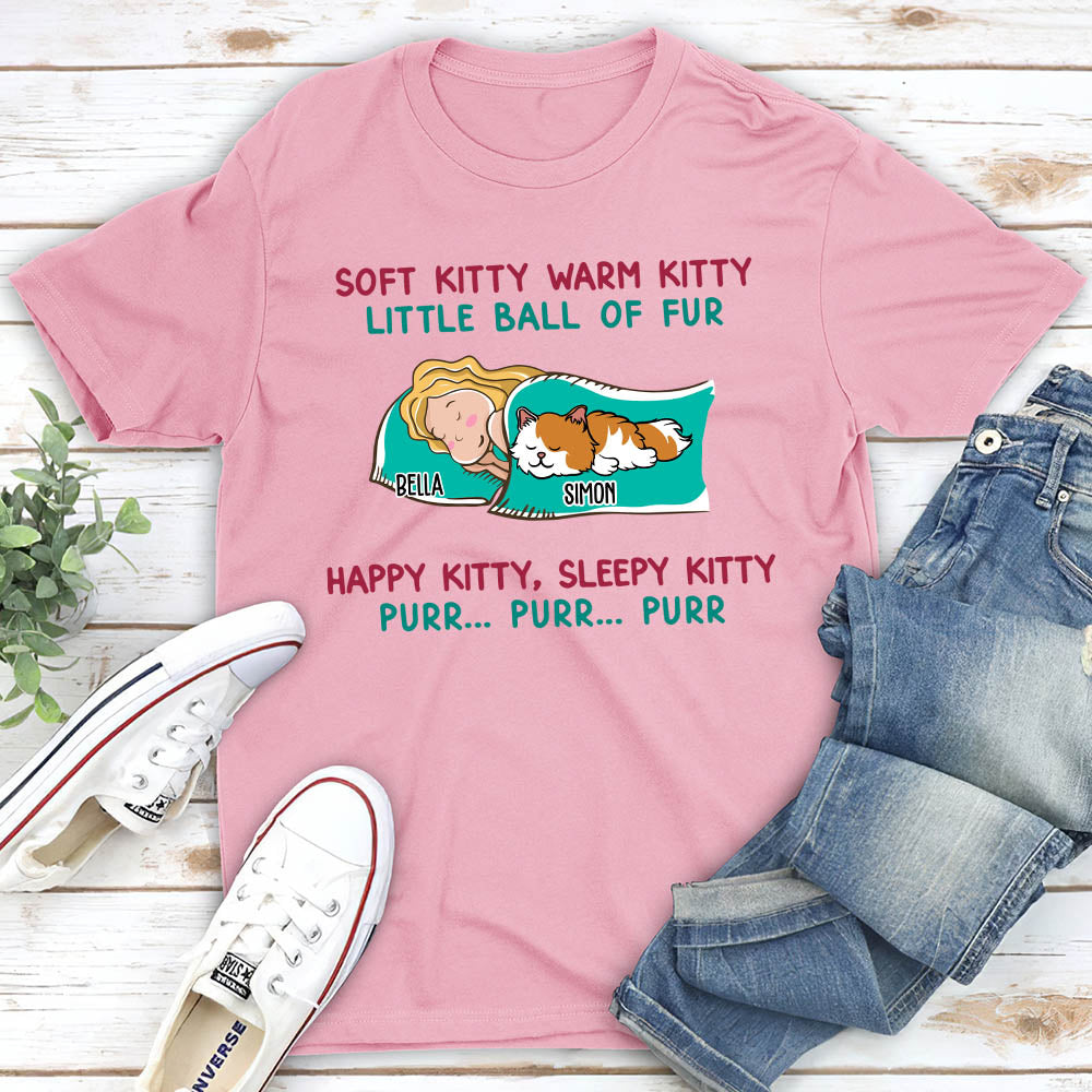 Personalized Soft Kitty Warm Kitty Unisex T - shirt for Pet Lovers