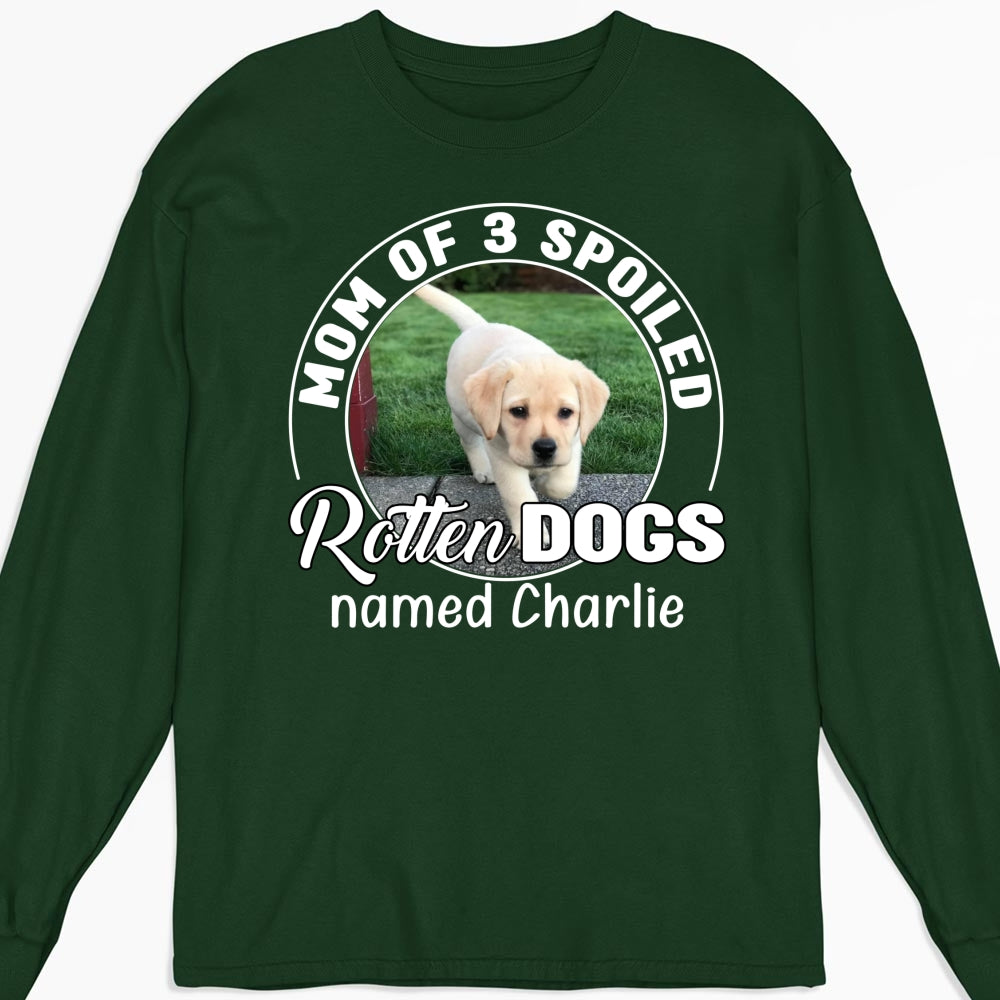 Customizable Spoiled Rotten Dog Chibi Cartoon Long Sleeve T-Shirt - Ideal for Pet Lovers
