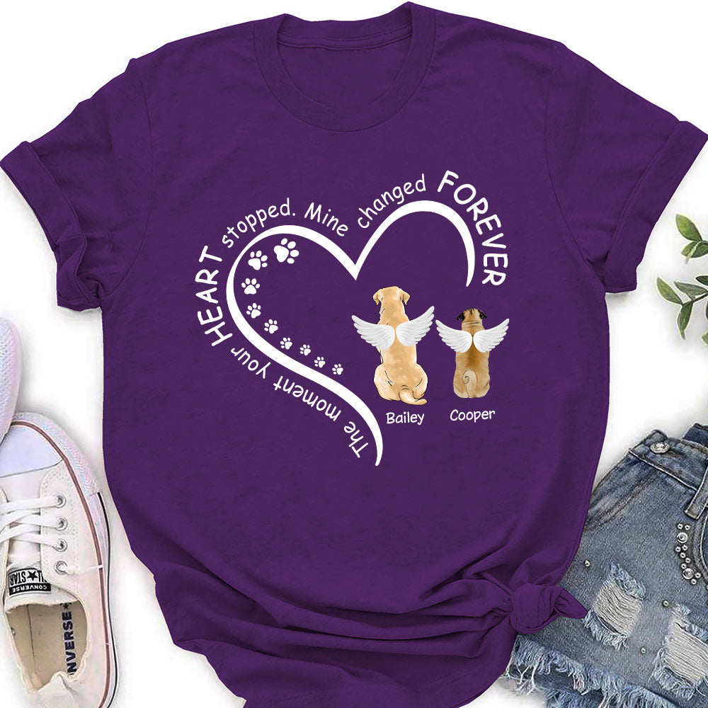 Forever Changed Heart - Personalized Custom Memorial Women's T-shirt for Pet Lovers