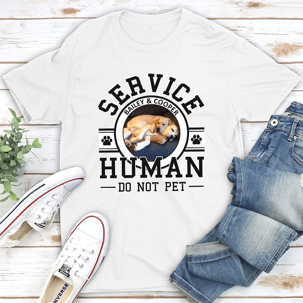 Personalized Custom Pet Service Human Logo Premium T - shirt: Ideal Gift for Pet Lovers