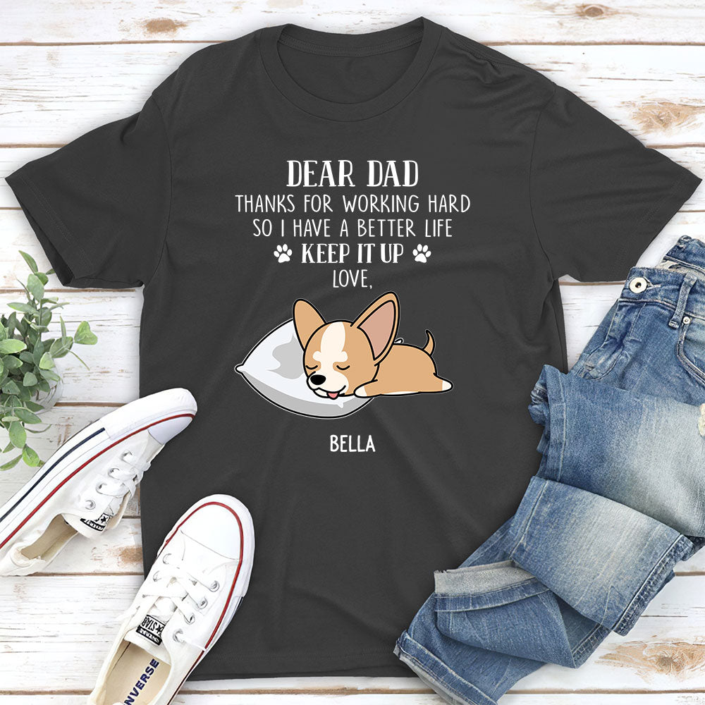 Personalized Unisex Working Hard T-shirt - Ideal Gift for Pet Lovers