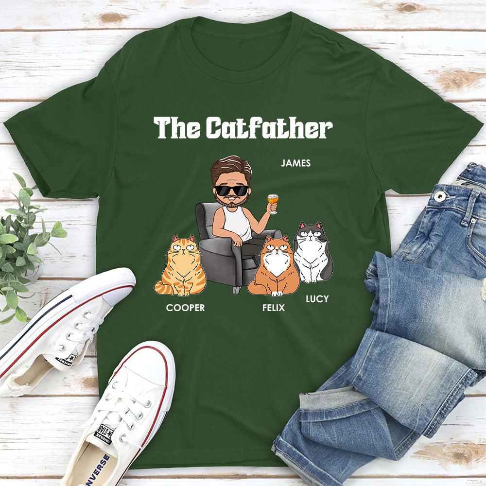 The Catfather - Customizable Fluorescent Personalized T-shirt for Pet Lovers