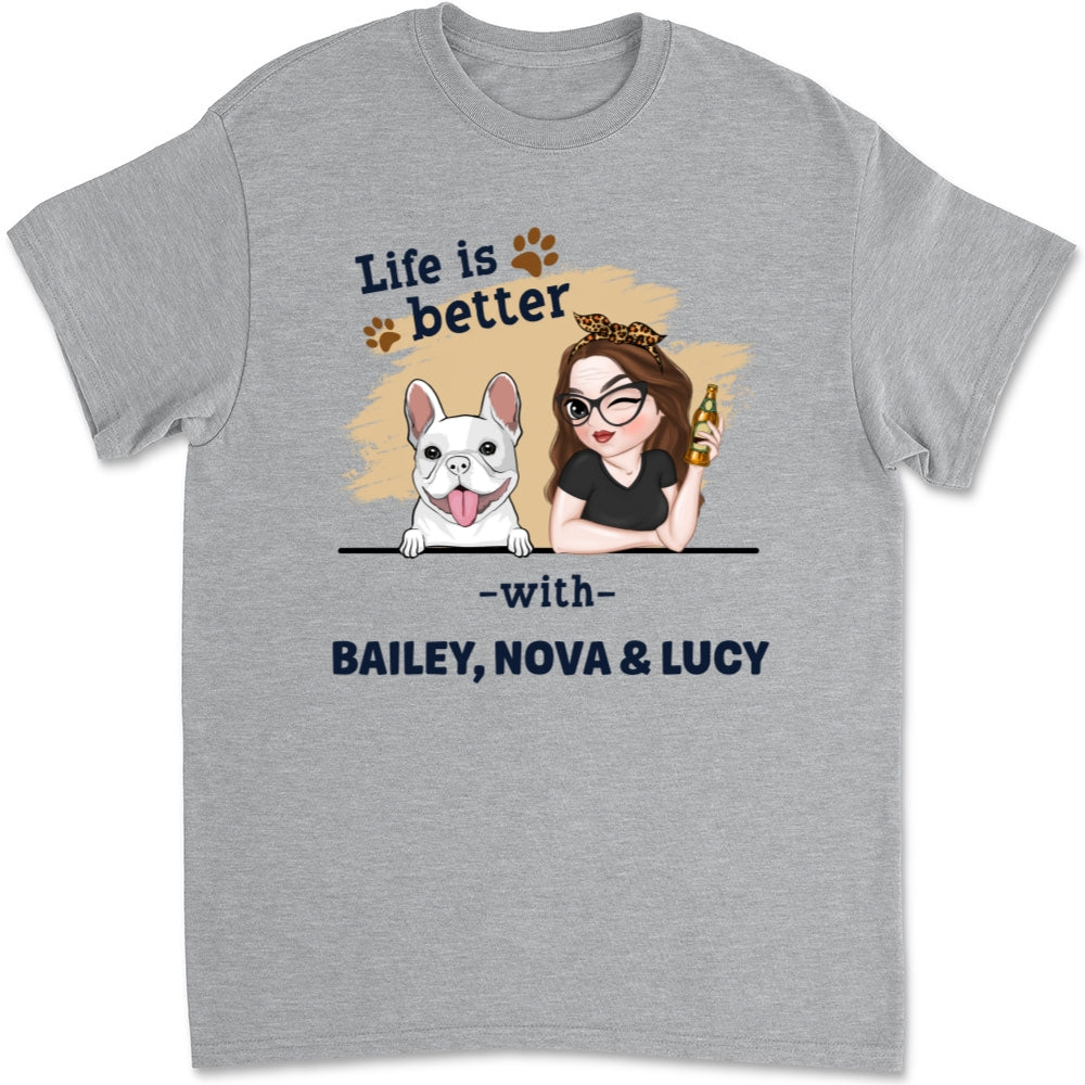 Better Dog Mom - Personalized Unisex Custom T-Shirt for Pet Lovers