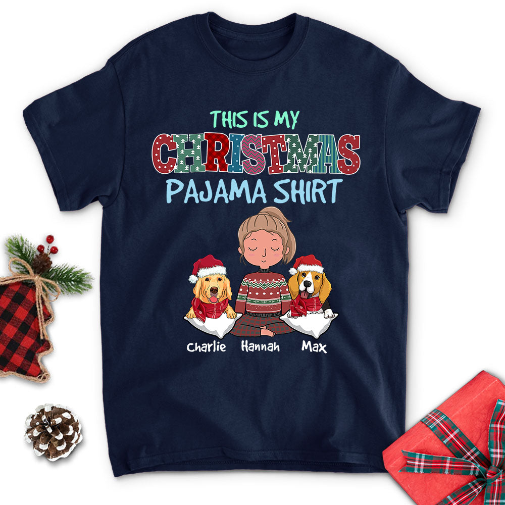 Personalized Custom Unisex Dark Christmas Pajama T-shirt