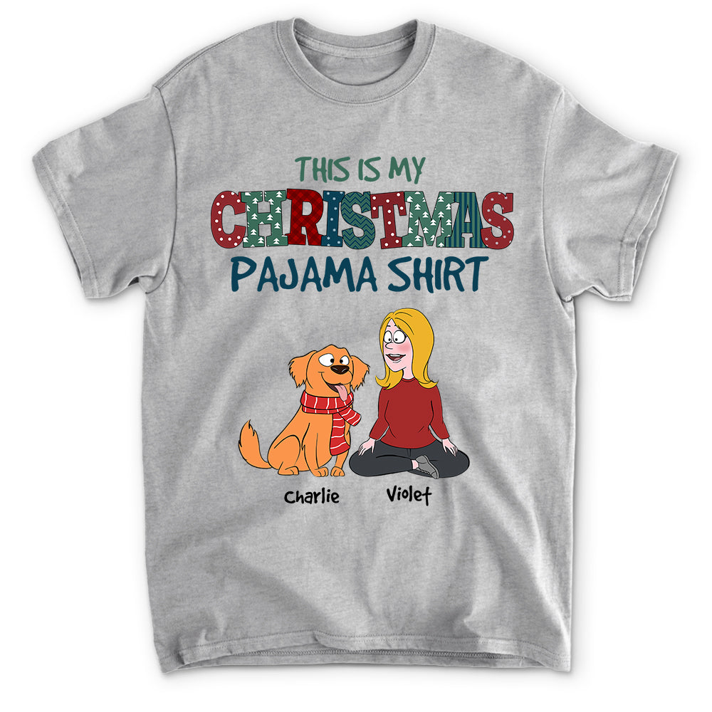 Personalized Custom Unisex Cartoon Pajama T-shirt - Ideal Gift for Pet Lovers
