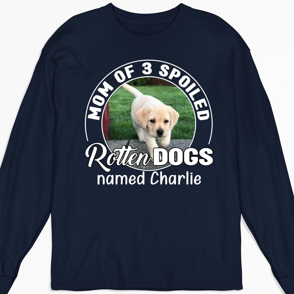 Customizable Spoiled Rotten Dog Chibi Cartoon Long Sleeve T-Shirt - Ideal for Pet Lovers