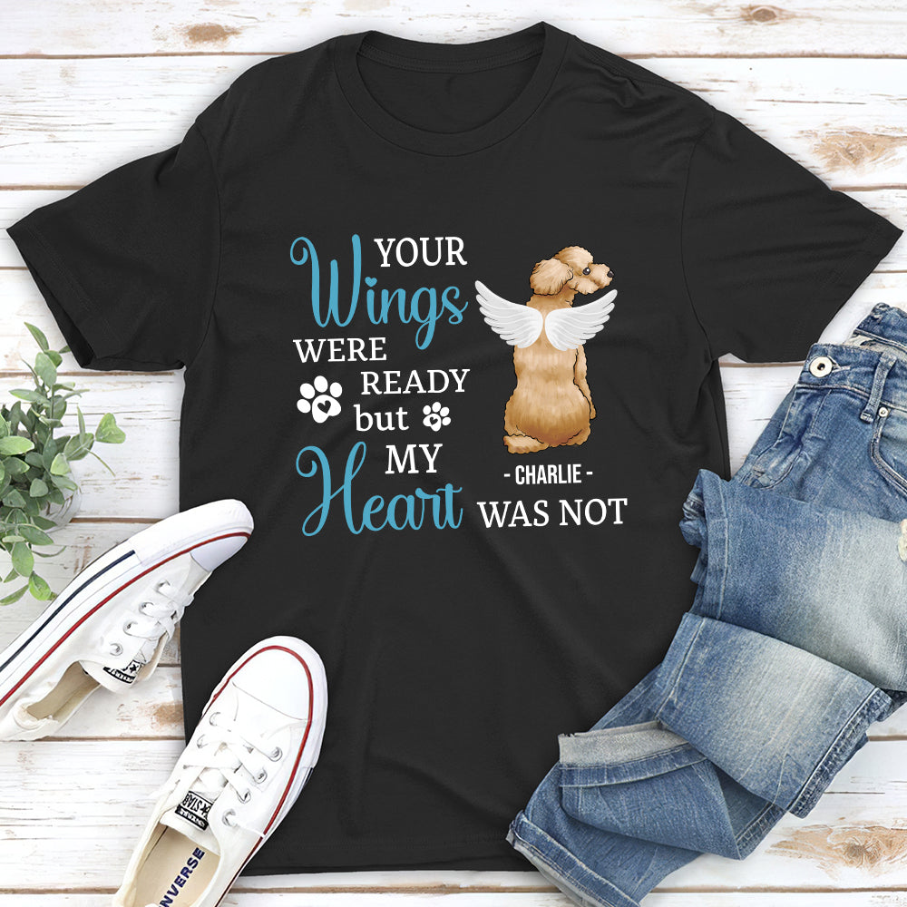 Personalized Memorial Unisex T-shirt - Your Wings Were Ready - Ideal Gift for Pet Lovers