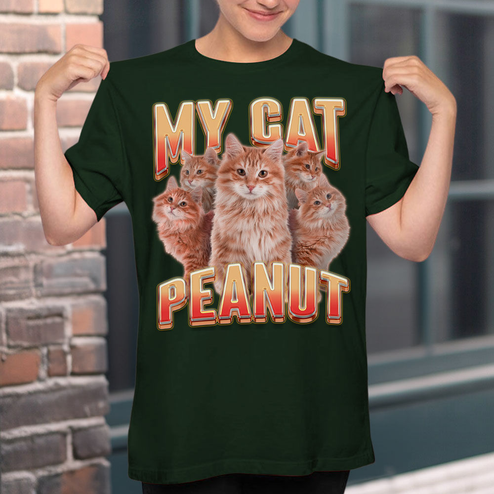 Custom Vintage Pet Face Unisex Personalized T-shirt - Version 7
