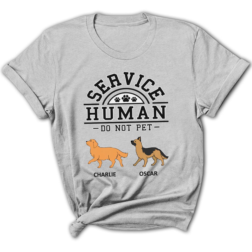 Personalized Custom Women's Dogs Service Human T-shirt - Ideal Gift for Pet Lovers