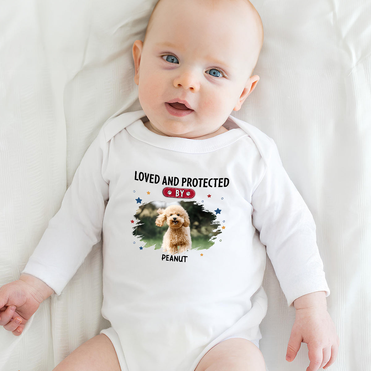 Personalized Custom Long Sleeve Baby Onesie - Show Your Baby's Love and Protection