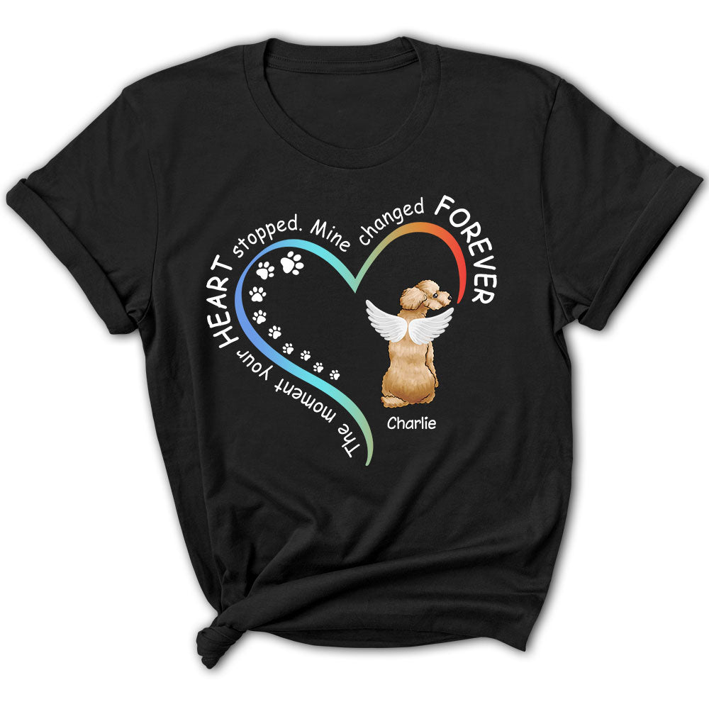 Forever Changed Heart - Personalized Custom Memorial Women's T-shirt for Pet Lovers