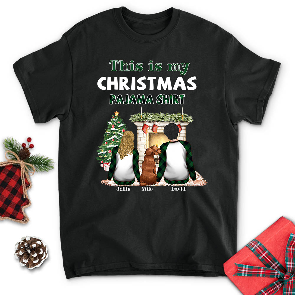 Customizable Unisex Christmas Pajama T - Shirt for Pet Lovers