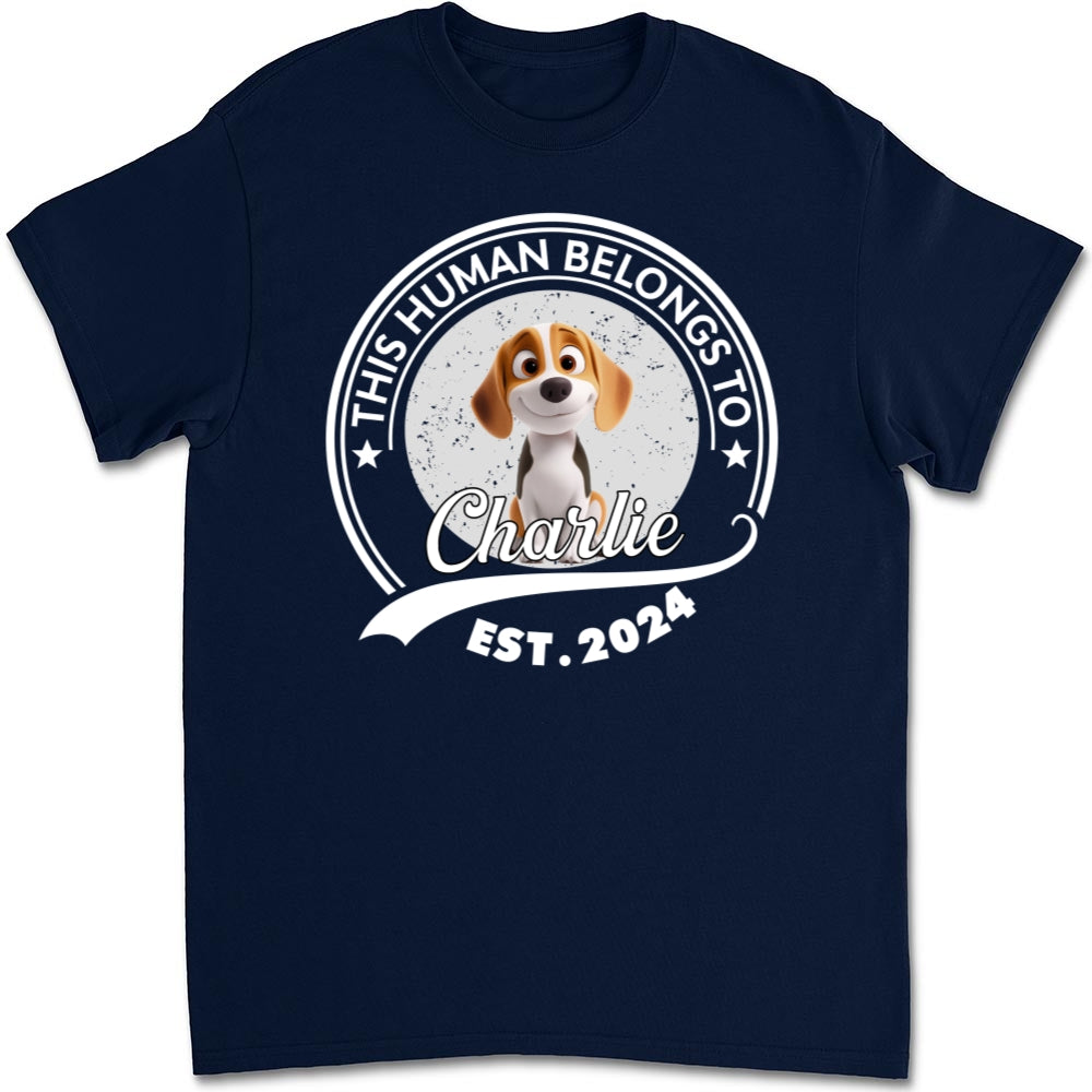 Personalized Human-Dog Cartoon Unisex T-shirt - Ideal Gift for Pet Lovers