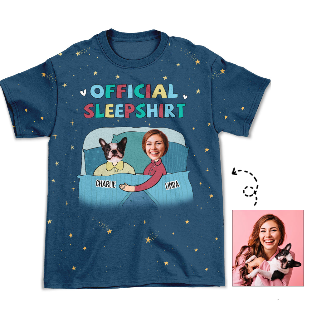 Personalized Custom Photo All-over-print Official Sleepshirt - Ideal for Everyday Wear