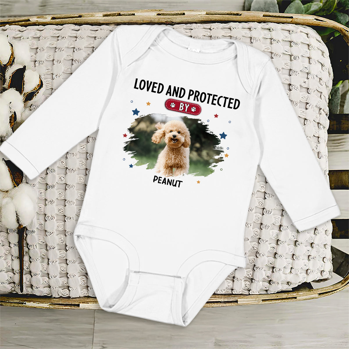 Personalized Custom Long Sleeve Baby Onesie - Show Your Baby's Love and Protection