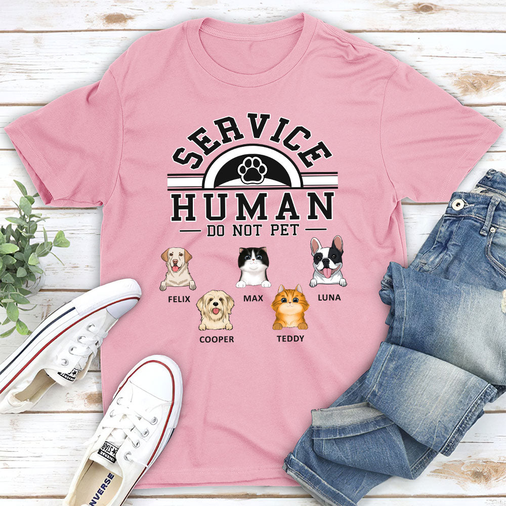 Personalized Custom Pet Service Human Logo Premium T - shirt: Ideal Gift for Pet Lovers
