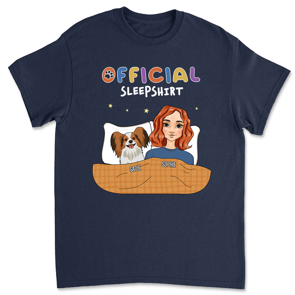 Customizable Unisex Official Sleeping T-Shirt - Ideal Gift for Pet Lovers