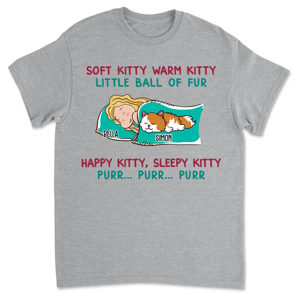 Personalized Soft Kitty Warm Kitty Unisex T - shirt for Pet Lovers