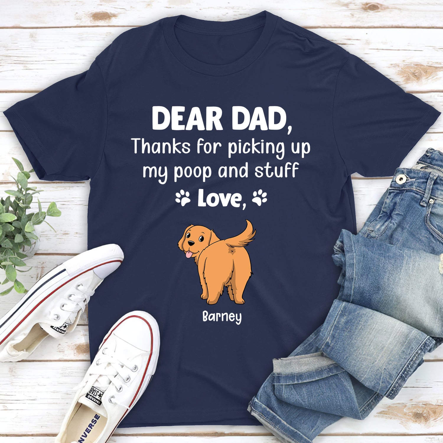 Personalized Unisex 'Thanks For Picking Up Our Poop' T - shirt: Ideal Gift for Pet Lovers