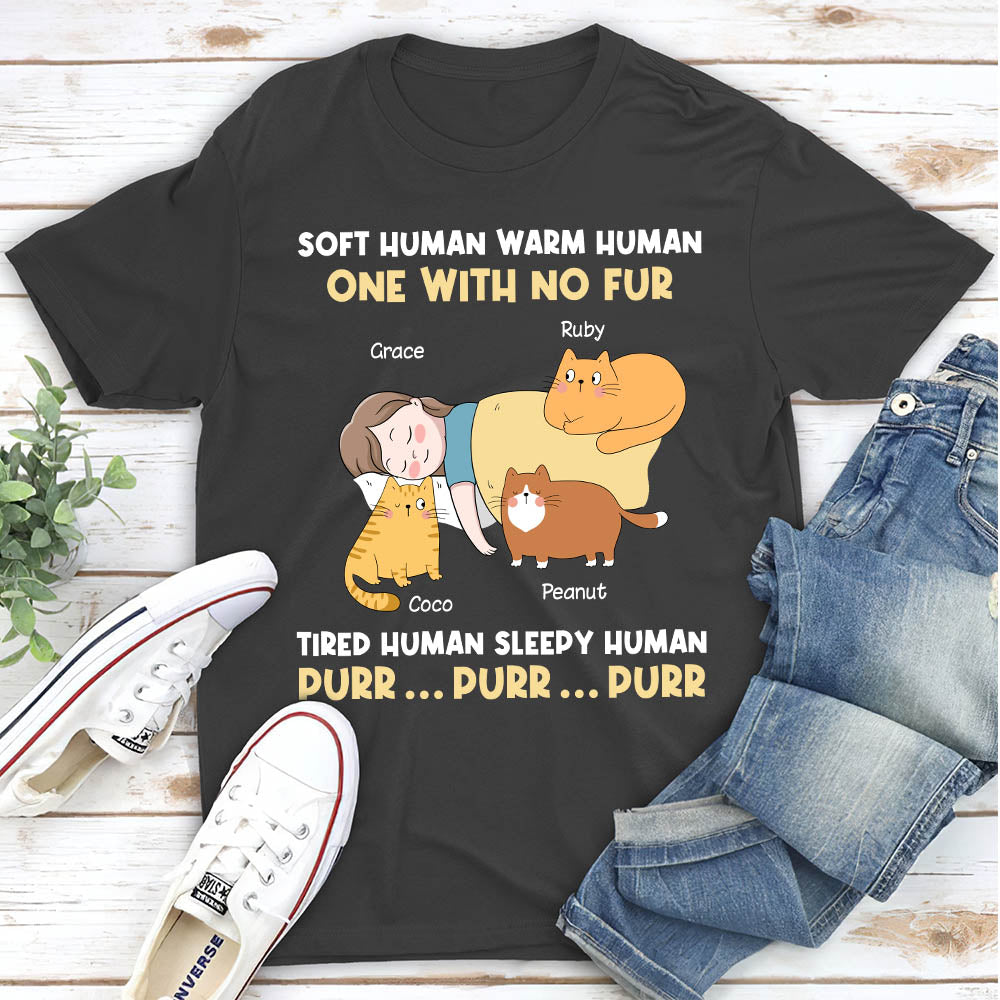 Sleepy Human - Customizable Unisex Personalized T - shirt for Pet Lovers