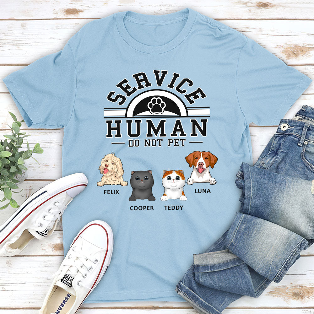Personalized Custom Pet Service Human Logo Premium T - shirt: Ideal Gift for Pet Lovers