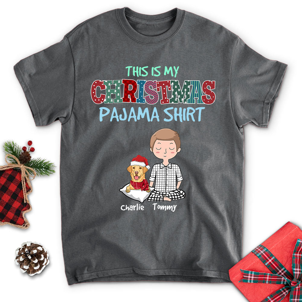 Personalized Custom Unisex Dark Christmas Pajama T-shirt